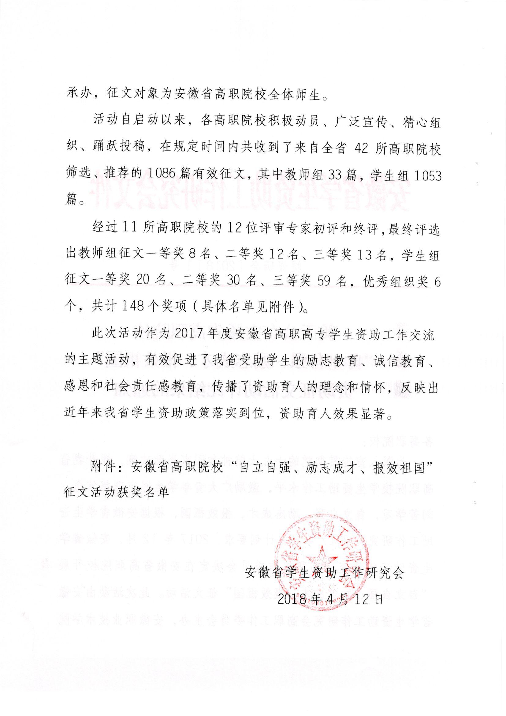 （2019-05-28）皖资研会〔2018〕1号 安徽省学生资助工作研究会 关于公布安徽省高职院校“自立自强、励志成才、报效祖国”资助征文活动评比结果的通知_页面_02.jpg