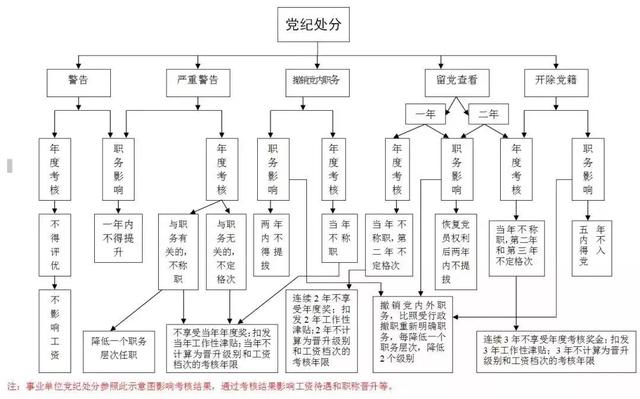 党政纪处分后工资待遇变化示意图表